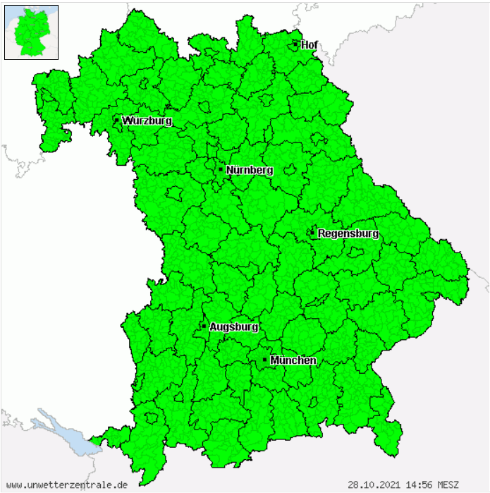 Aktuelle Unwetterwarnungen fr Deutschland